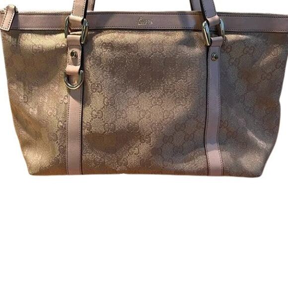 Gucci GG Canvas Abbey Tote Bag Tan - One Size - Picture 3 of 7